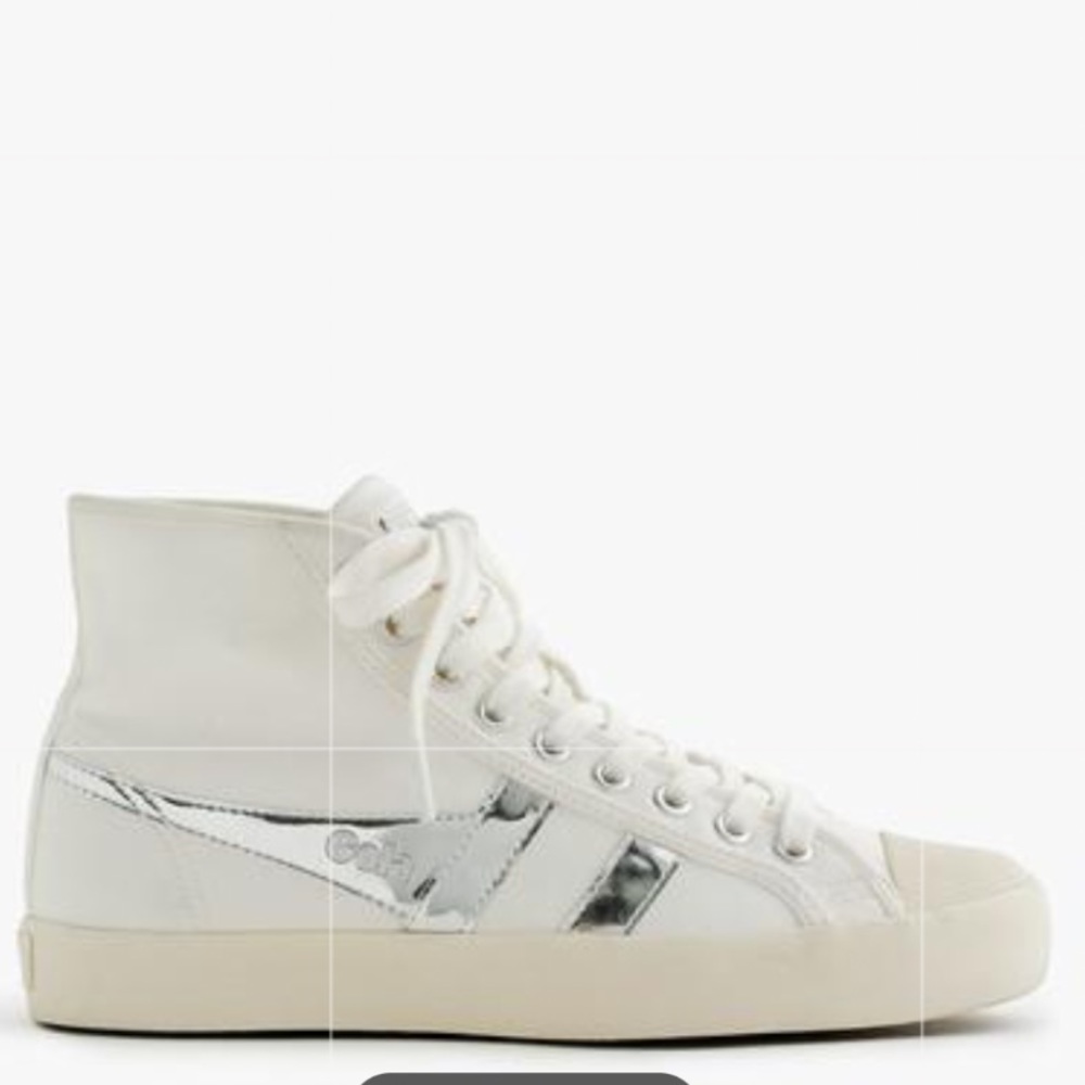 Gold X J Crew high top sneakers NIB